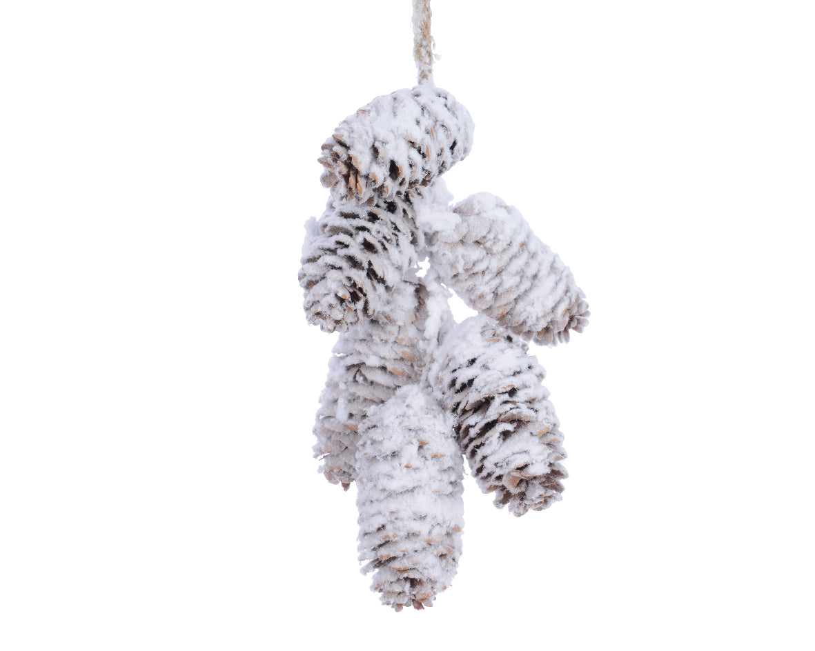 Addobbo natalizio ramo con pigne innevate Lun.18cm Lar.11cm Alt.5.5cm Kaemingk Addobbo natalizio ramo con pigne innevate Lun.18cm Lar.11cm Alt.5.5cm Kaemingk